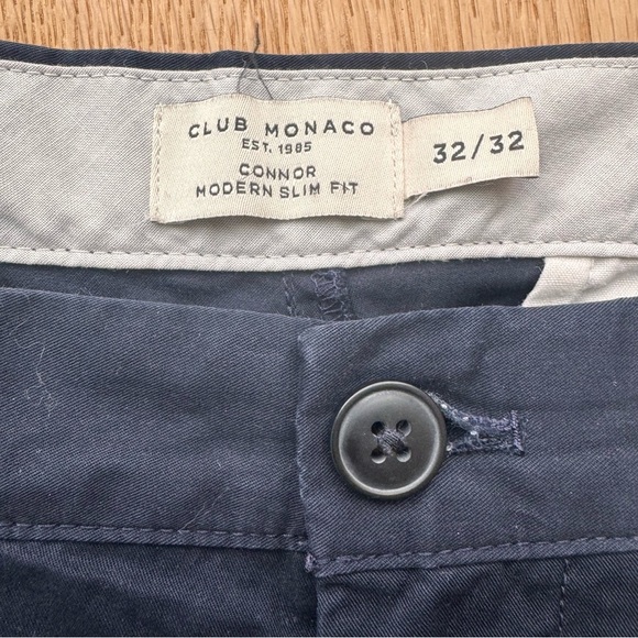 CLUB MONACO CONNOR MODERN SLIM FIT CHINO PANT NAVY BLUE -32 - Picture 14 of 15